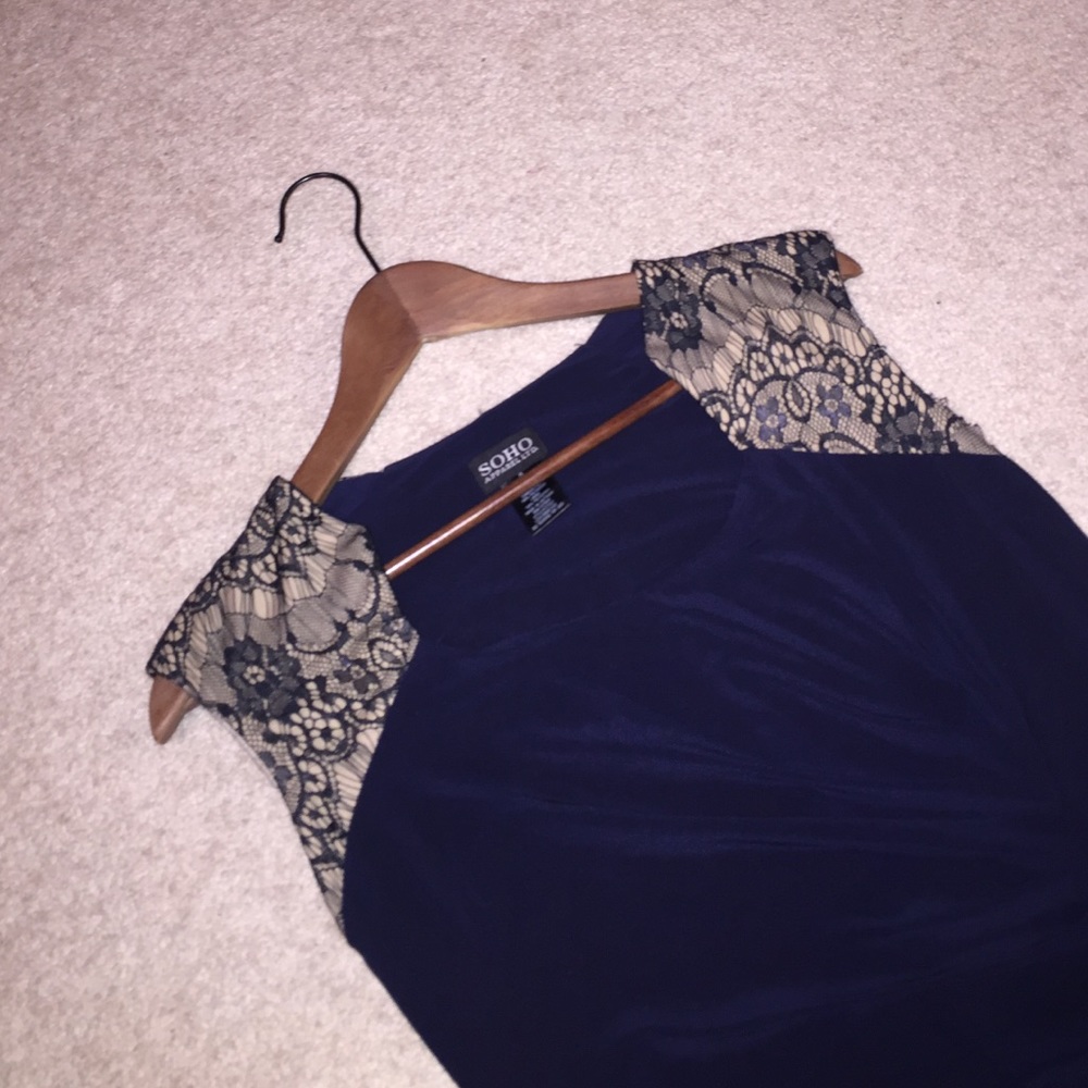 SOHO Apparel Navy Blue Dress